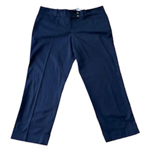 Tommy Hilfiger The Reade Crop pant, navy. Cuffed. Women’s size 10